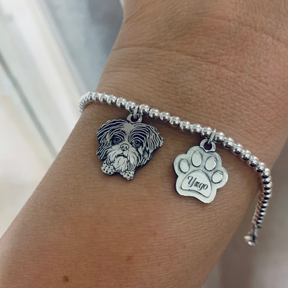 Bracciale sfere  micro con zampina