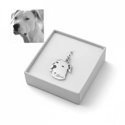 Ciondolo personalizzato in argento 925 a forma di cane, confezione regalo Gemboutiquejewelry