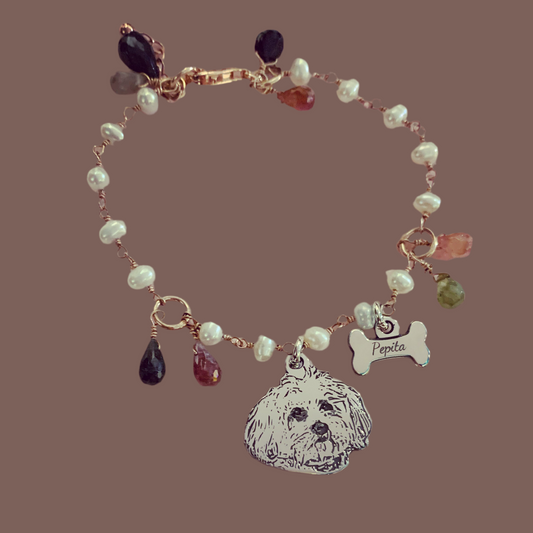 Bracciale Tormalina e perle