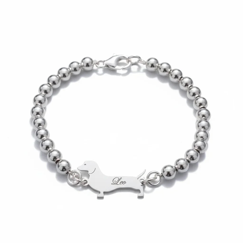 Bracciale in argento 925 con ciondolo personalizzato con foto reale del tuo pet  Gemboutiquejewelry