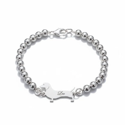 Bracciale in argento 925 con ciondolo personalizzato con foto reale del tuo pet  Gemboutiquejewelry