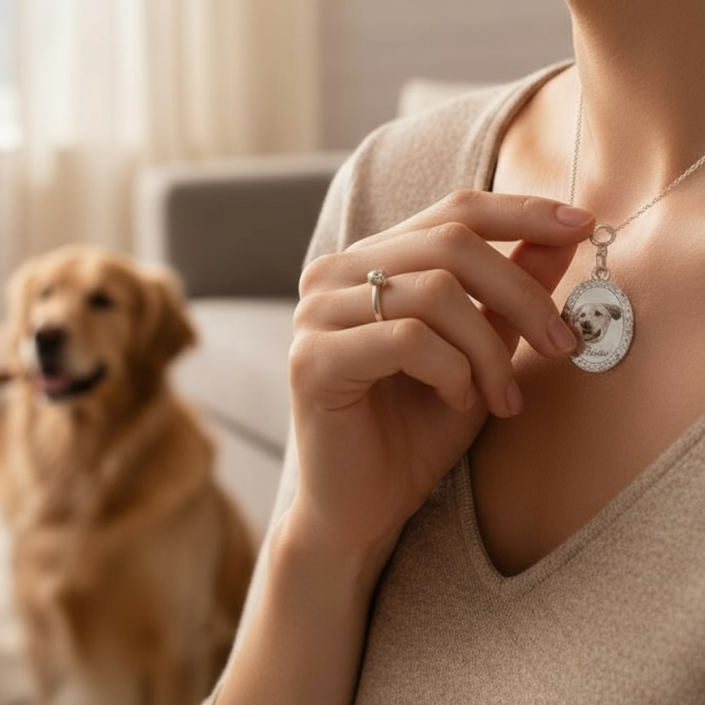 Ciondolo/collana  ovale Pet 🐾