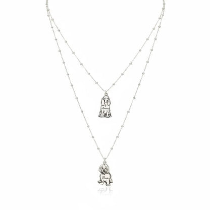 Collane in argento 925 con pendenti personalizzati a forma di cane Gemboutiquejewelry