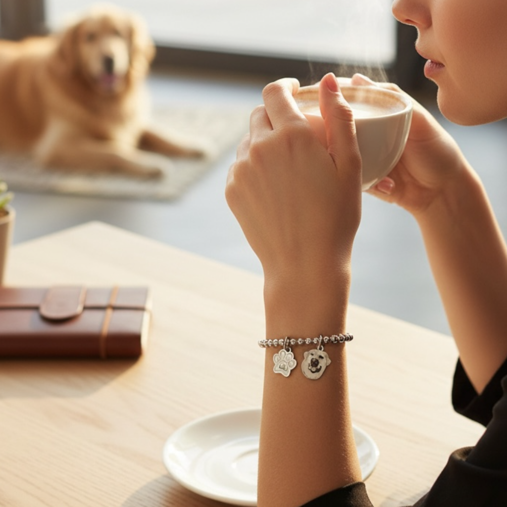 Bracciale sfere  micro con zampina