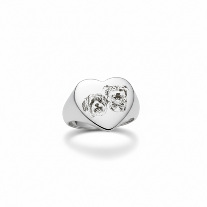 Anello cuore pet love - Gemboutiquejewelry