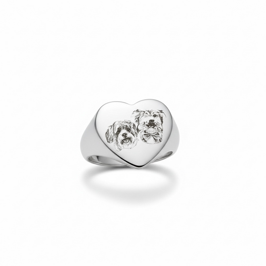 Anello cuore pet love - Gemboutiquejewelry