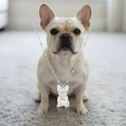 Collana personalizzata in argento 925 con ciondolo cane su misura, Gemboutiquejewelry.